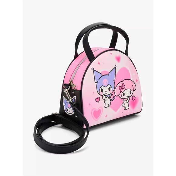 Loungefly Kuromi & My Melody Heart Dome Crossbody Bag - Picture 3 of 5